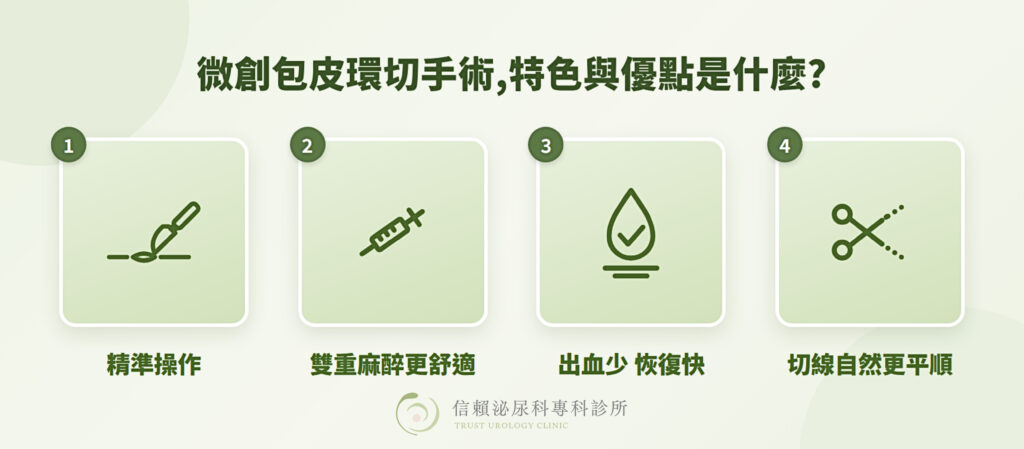 微創包皮環切手術特色與優點
